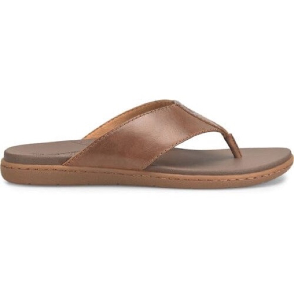 Born Gavin Leather Flip Flop Sandal Men 8 Brown